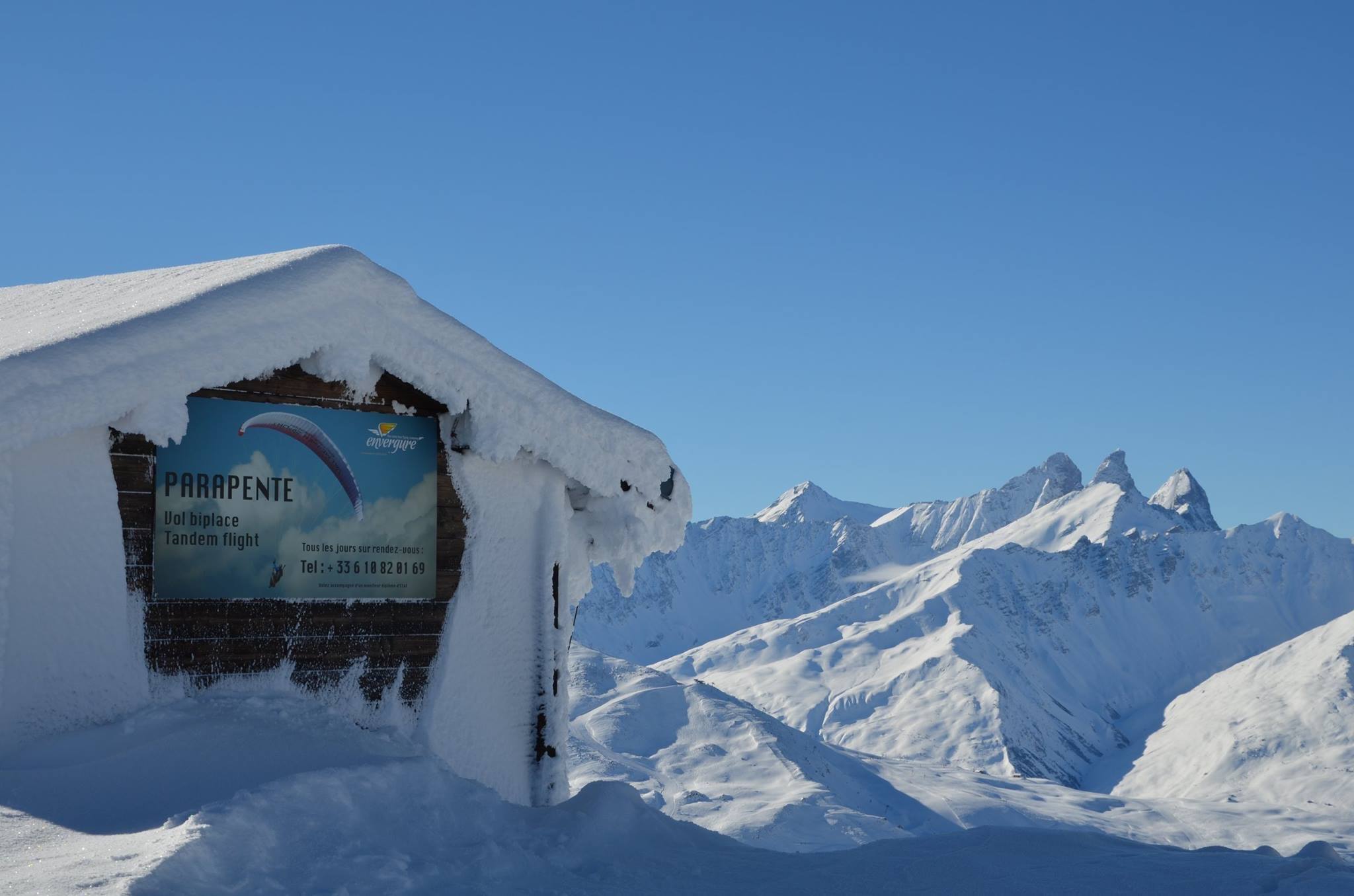 Sommet Valmeinier en hiver