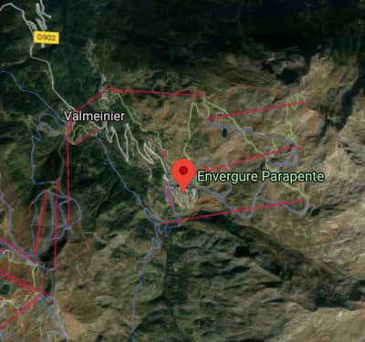 Access map to Envergure Parapente