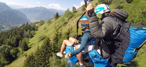 Paragliding tandem flight