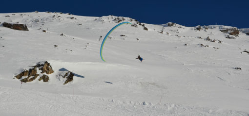 Ski paragliding Valloire