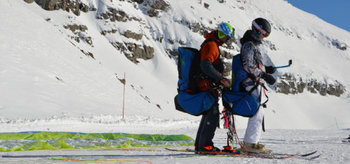 Starting point tandem paragliding flight