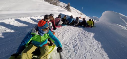 Descente en Snake gliss à Valmeinier