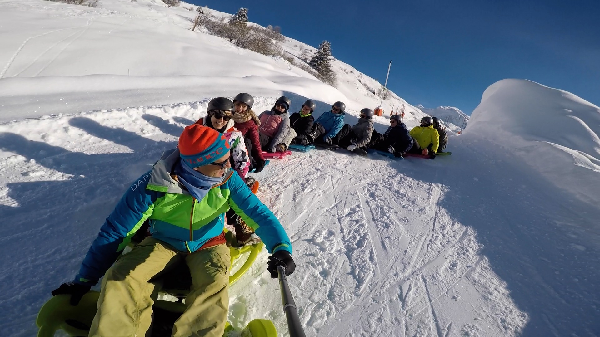 Descente en Snake gliss à Valmeinier