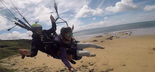 Décollage Beg Léguer en parapente