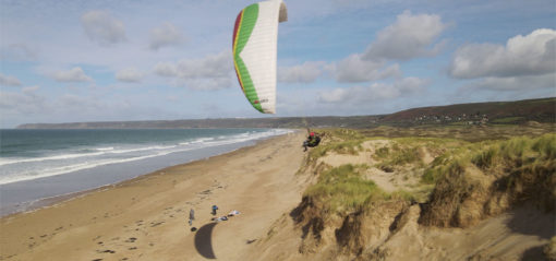 Fly over the dunes'edge Biville