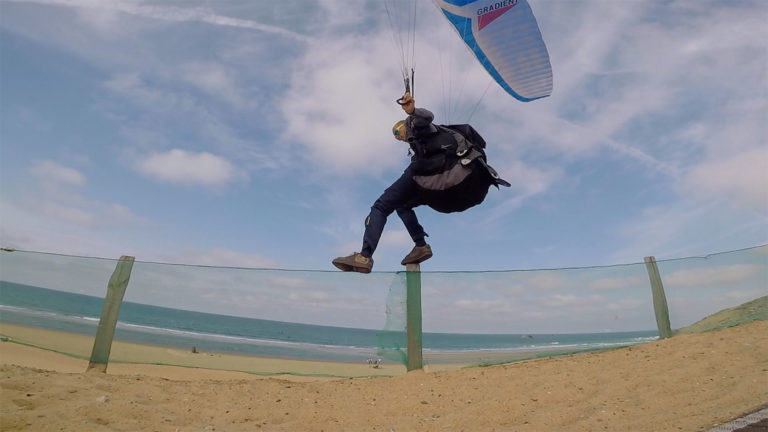 Parapente équilibre avant l'envol